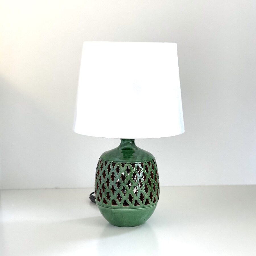 Calada bordlampe i keramik - unika mønster - MANIPURA LIVING