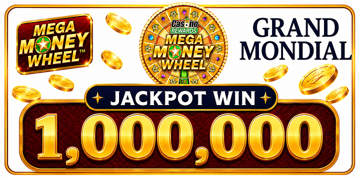1 Million Mega Money Wheel Jackpot Won at Grand Mondial Casino on June 26, 2026