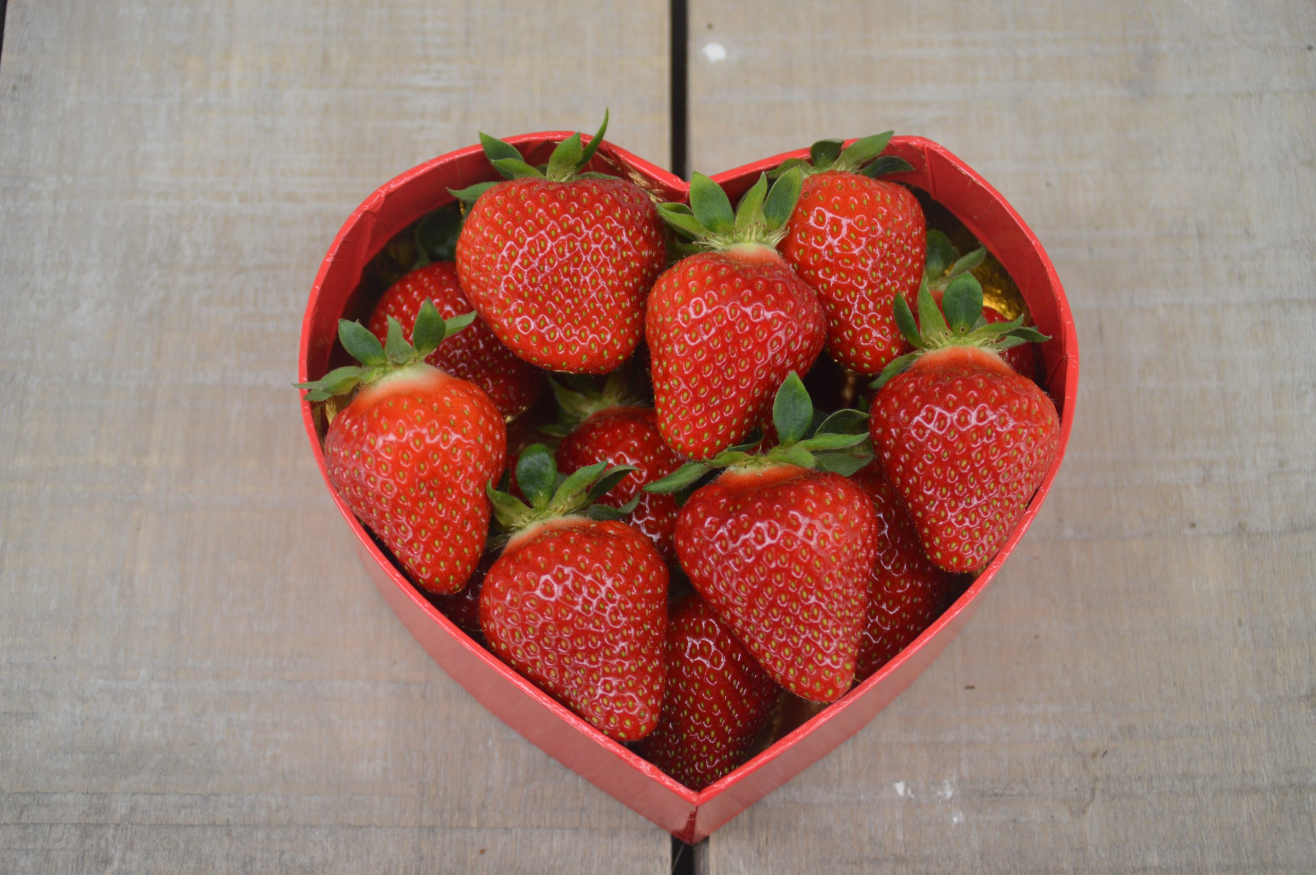 Hart van aardbeien