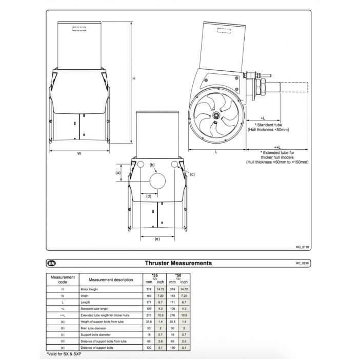 Sleipner Side-Power dual pakke sx 50 agter thruster inkl 2stk Hydropot - Image 4