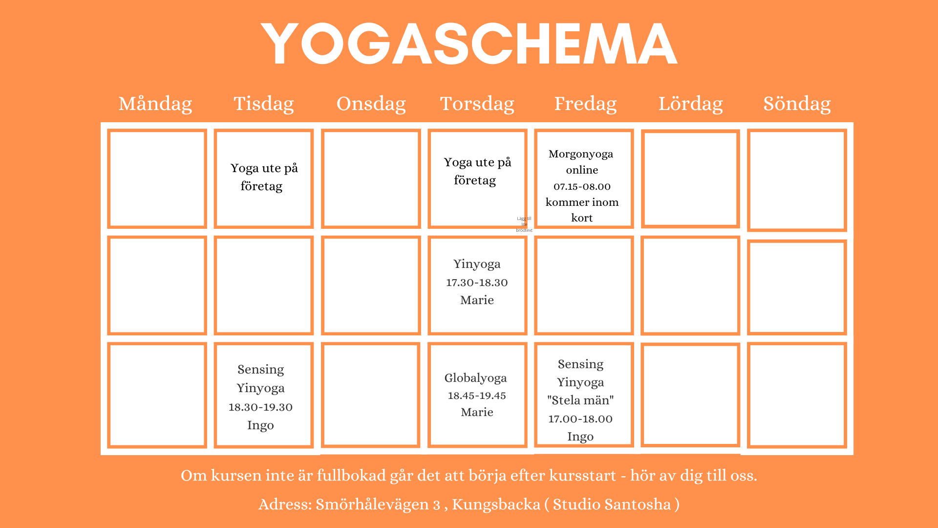 yogakurs kungsbacka yogaschema