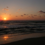 Sunset over Black Beach