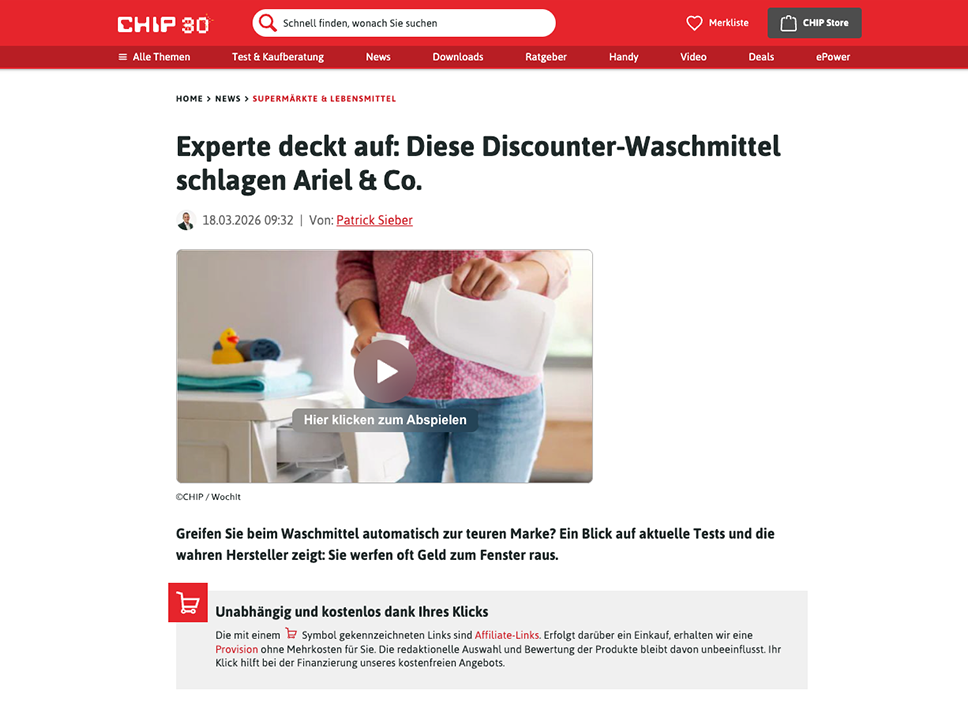 Experte deckt auf: Diese Discounter-Waschmittel schlagen Ariel & Co.