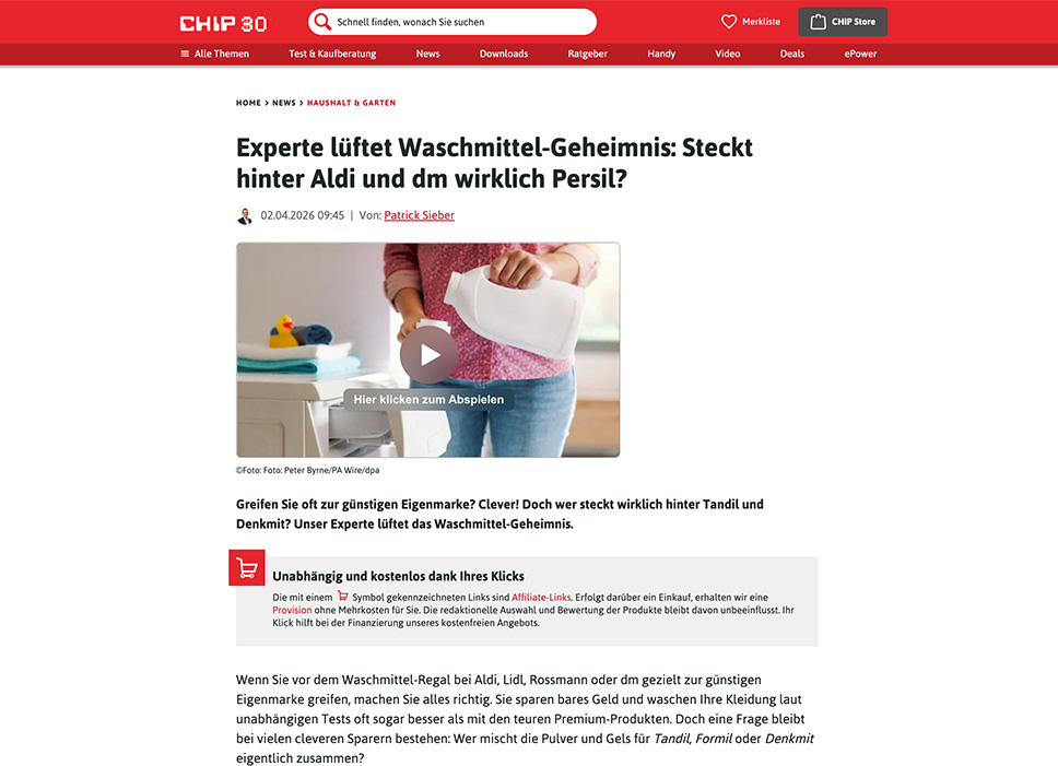 Experte lüftet Waschmittel-Geheimnis: Steckt hinter Aldi und dm wirklich Persil?