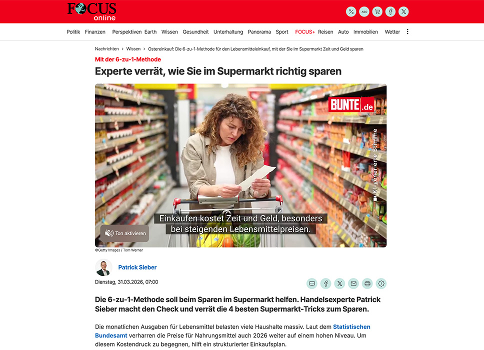 Handelsexperte Patrick Sieber macht den Check und verrät die 4 besten Supermarkt-Tricks zum Sparen.