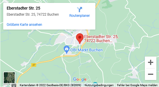 Standort Markenschreiber GmbH auf Karte angezeigt