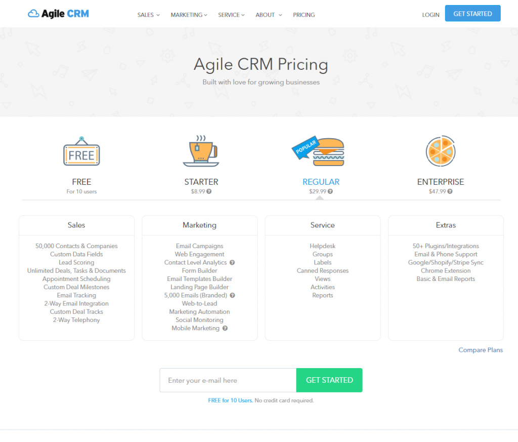 Agile CRM Plans