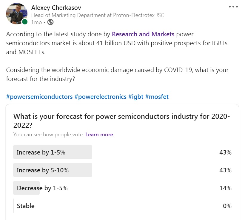 LinkedIn Power Semiconductors Market Poll