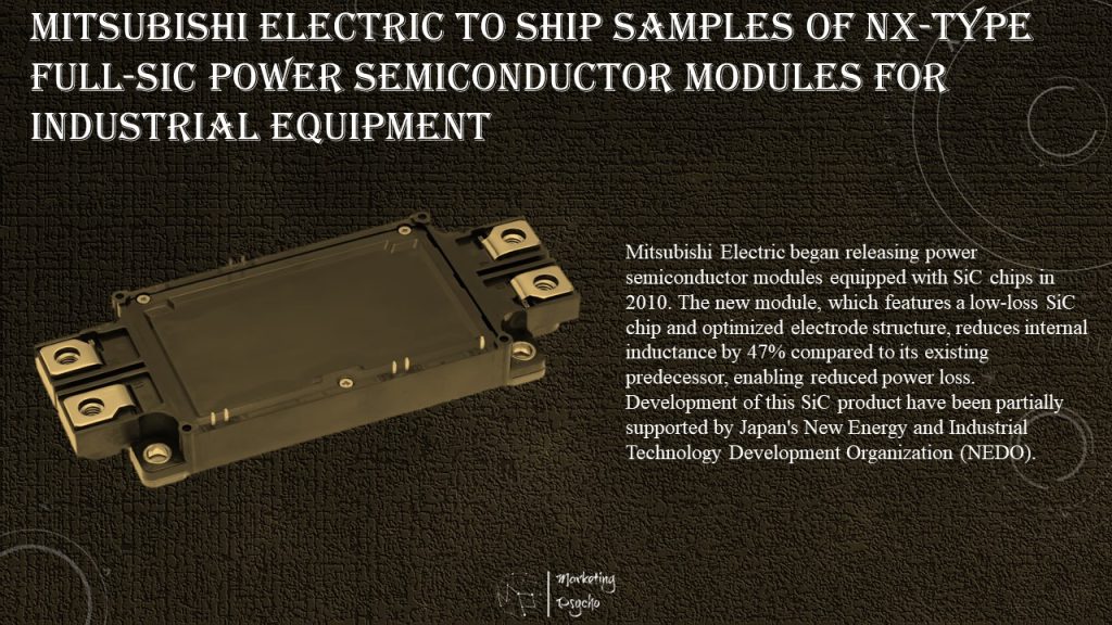 Mitsubishi Electric announced that it will begin shipping samples of its new NX-type full-SiC module