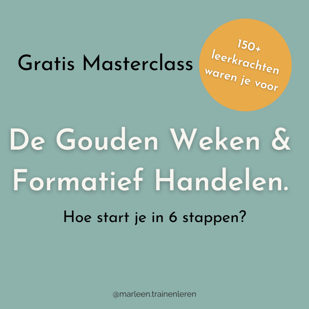 Gouden Weken Formatief Handelen Masterclass INFO