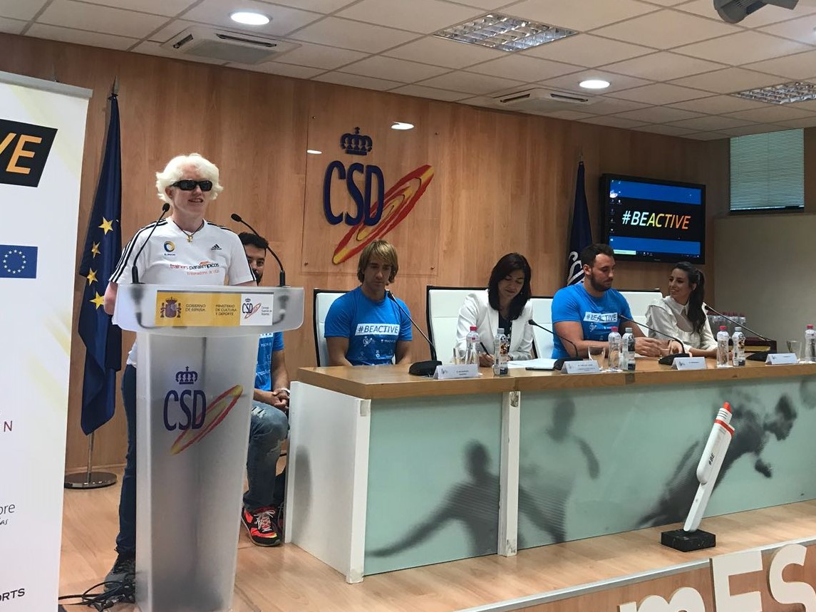 Marta Arce presenta el acto oficial de presentación de la Semana Europea del Deporte 2018.