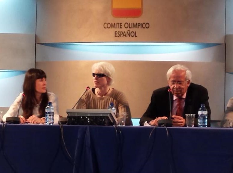 Marta Arce en una presentación del Comité Olímpico Español.