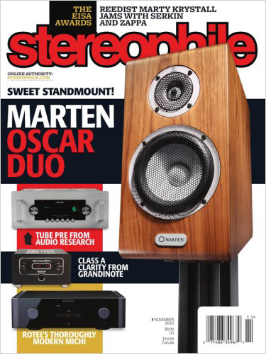Marten Oscar Duo on the cover of Stereophile