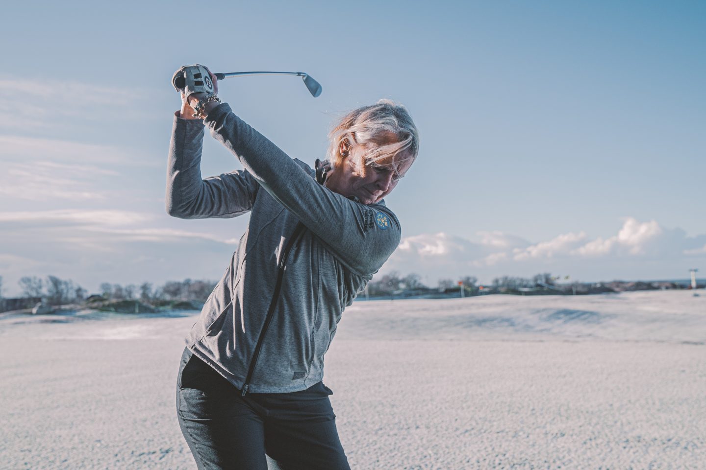 Sofia Grönberg Whitmore under en dag på Halmstad Golfarena.