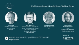 Moderating webinar on sustainable seafood