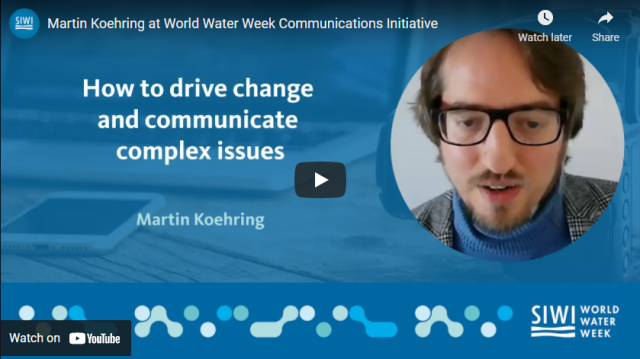 Speaking at World Water Week Communications Initiative