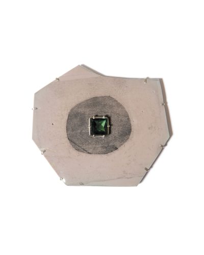 Margit Jäschke, untitled, 2013, brooch; Kapa foam board, epoxy, silver, synthetic stone, 112 x 98 x 12 mm, €1460