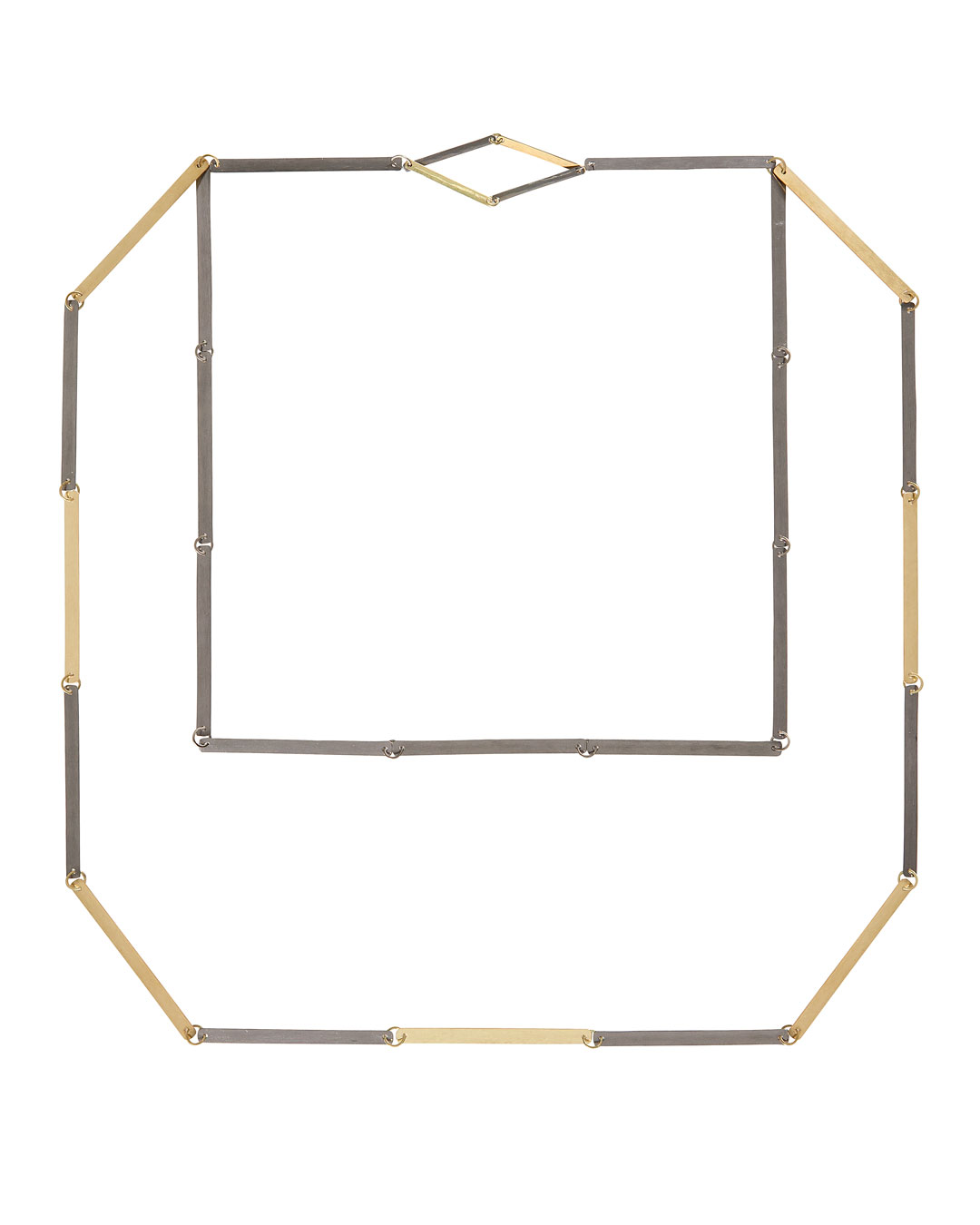 Annelies Planteijdt, Mooie stad – Collier en tegels, 2017, halssieraad; goud, tantalium, 300 x 270 mm, €7450 (afbeelding 1/3)