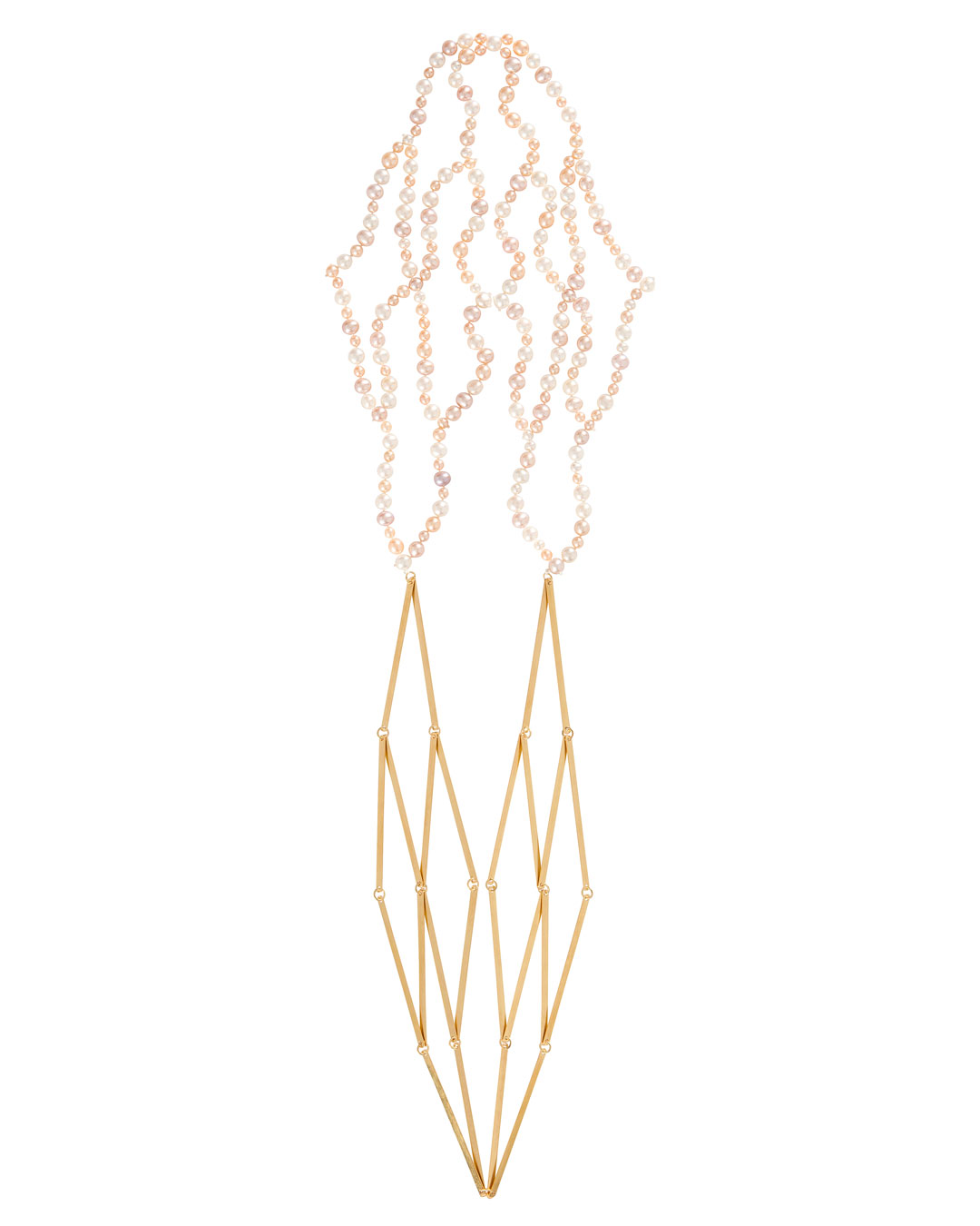 Annelies Planteijdt, Mooie stad – Collier en schelpen goud, Zuidzeeparels, 150 x 360 mm, prijs op aanvraag (afbeelding 2/3) goud, Zuidzeeparels, 150 x 360 mm, prijs op aanvraag (afbeelding 2/3)