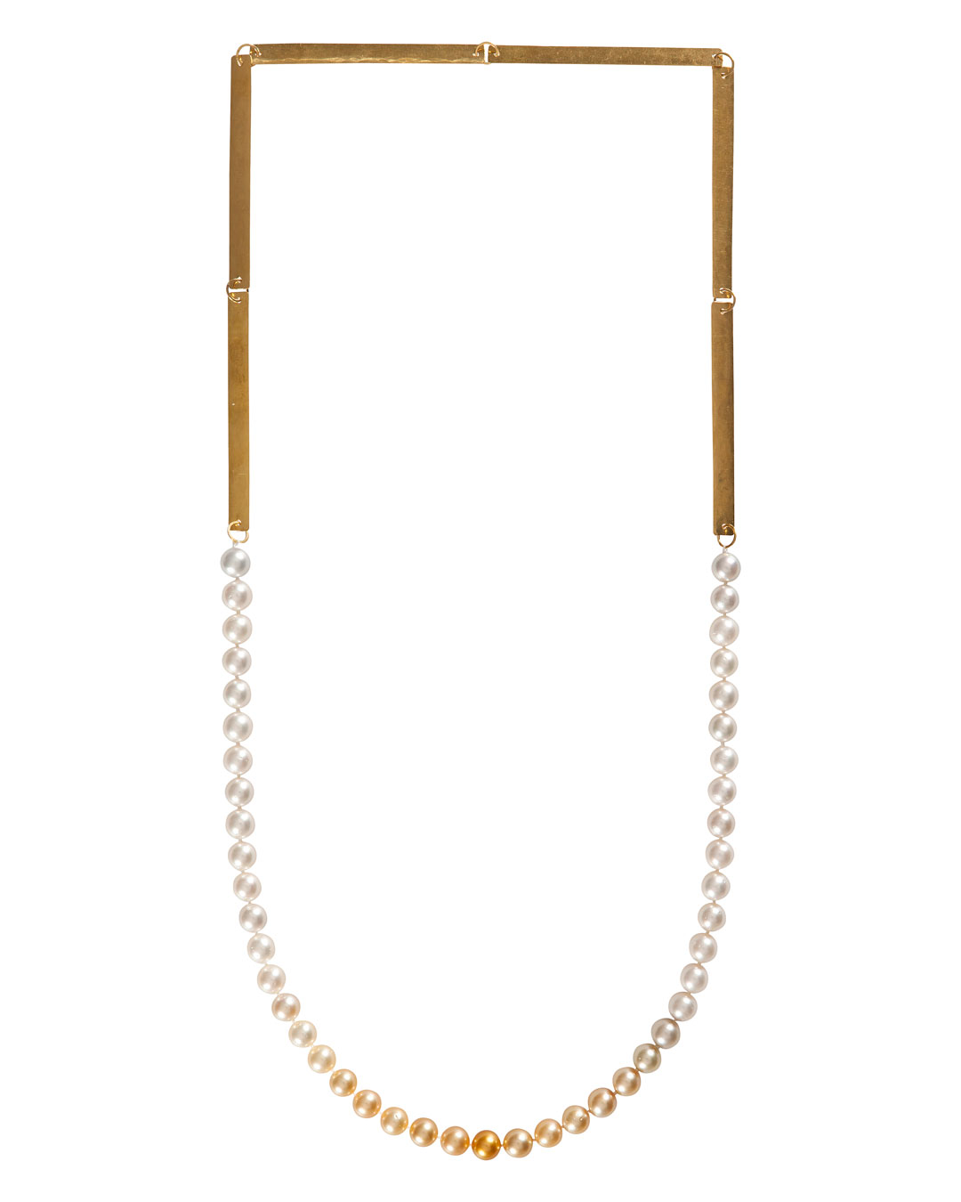 Annelies Planteijdt, Mooie stad – Collier en Chanel no.19, 2017, halssieraad, goud, Zuidzeeparels, 150 x 360 mm, prijs op aanvraag (afbeelding 1/3)