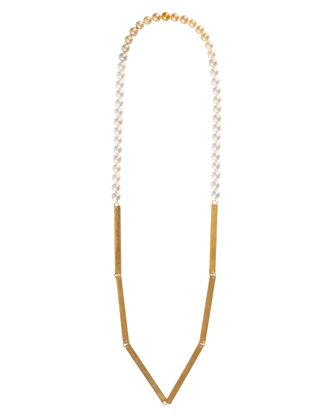 Annelies Planteijdt, Mooie stad – Collier en Chanel no.19, 2017, halssieraad, goud, Zuidzeeparels, 150 x 360 mm, prijs op aanvraag (afbeelding 2/3)