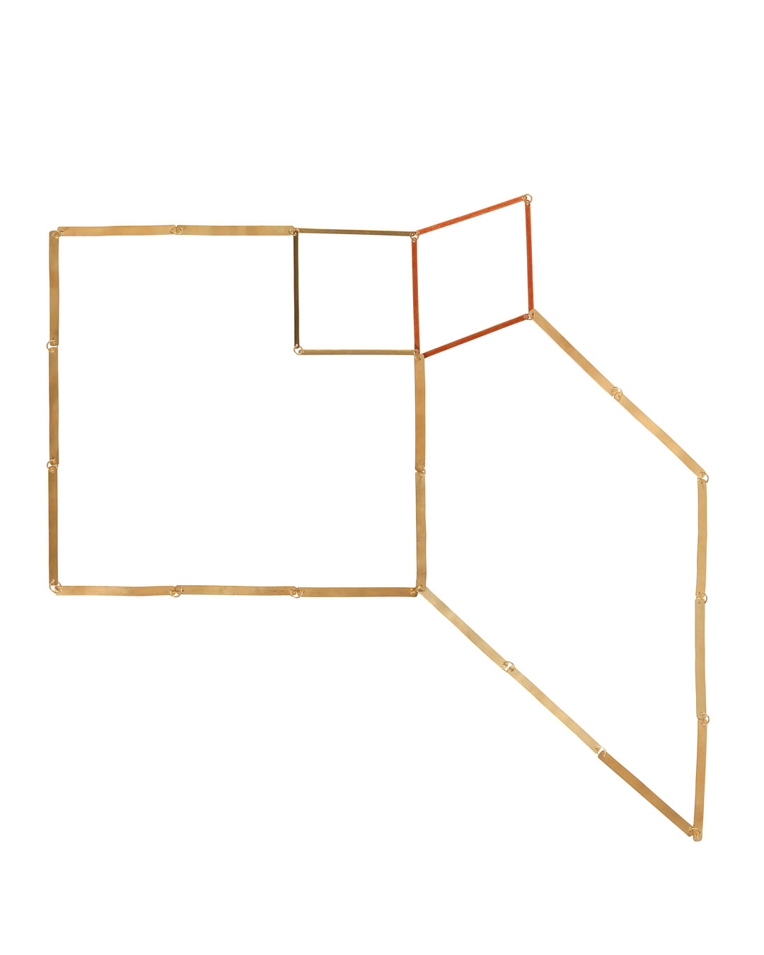 Annelies Planteijdt, Mooie stad – Collier en spiegel, 2017, halssieraad; goud, pigment, 330 x 330 mm, prijs op aanvraag (afbeelding 1/3)