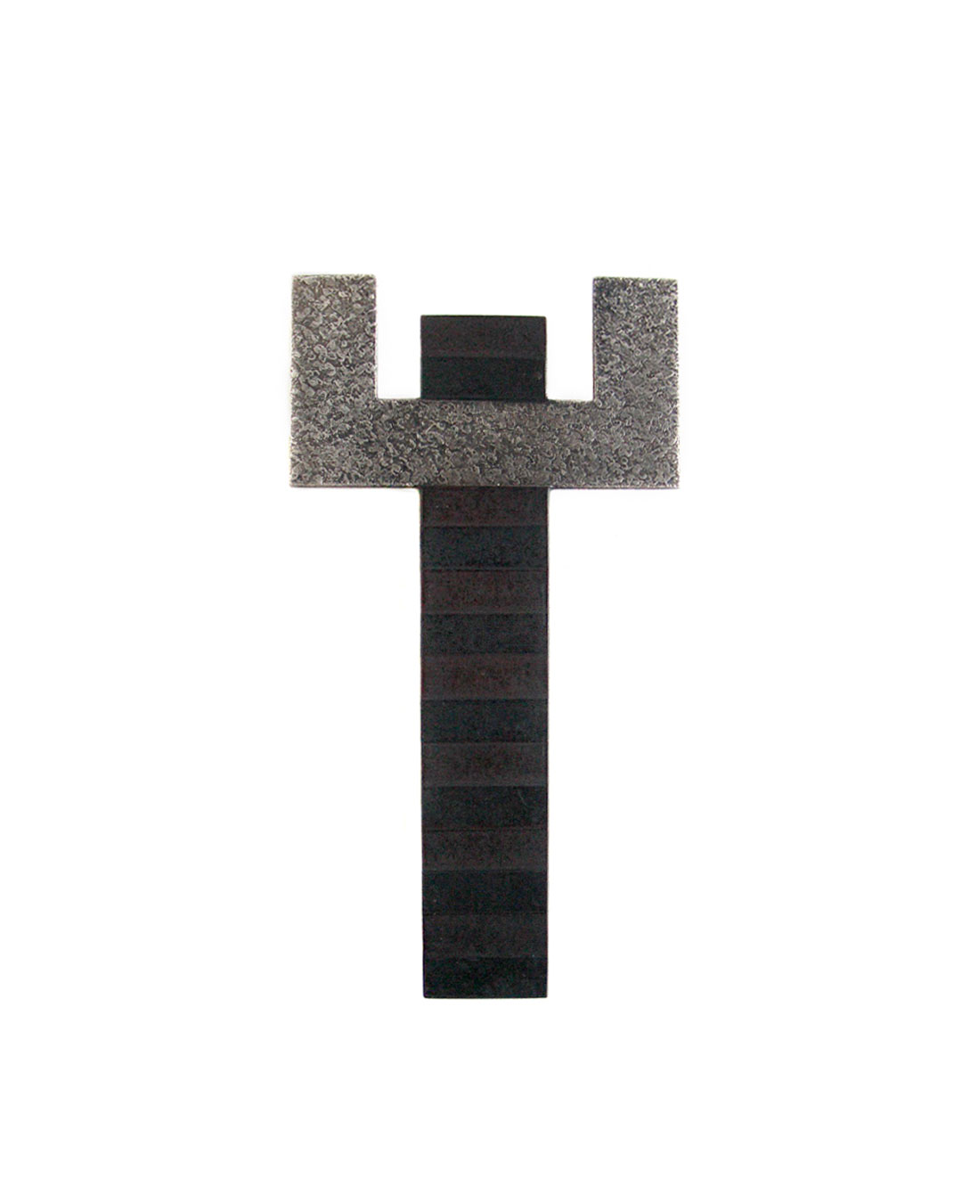 Tore Svensson, 18 Square Centimetres, 2006, brooch; steel, partly gilt, partly silver-plated, 90 x 40 x 1.5 mm, €325
