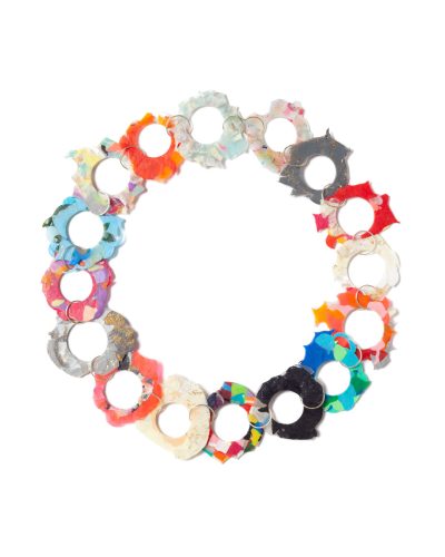 Karola Torkos, Blotty, 2020, necklace; recycled plastic, 14ct gold, L 600 mm
