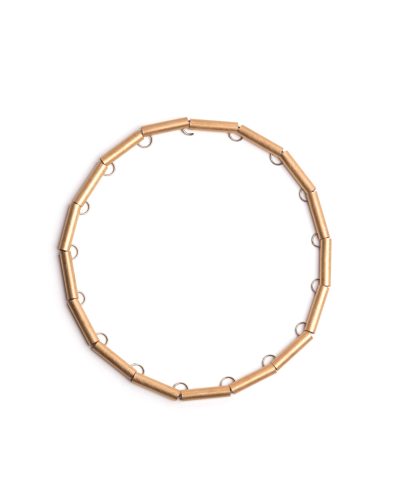 Herman Hermsen, Tube Chain, 1998, necklace, yellow gold, white gold