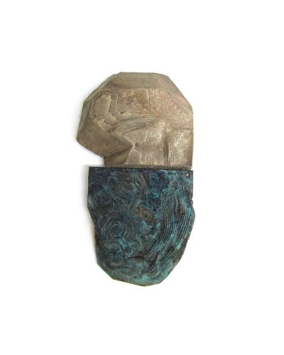 Jenny Klemming, Border Line, 2010, brooch; copper, silver, acrylic resin, silk, steel, 95 x 55 x 20 mm, €900