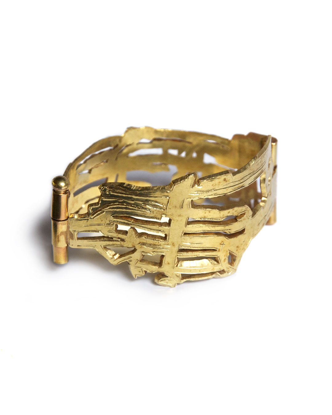 Rudolf Kocéa, Bündel (Bundles), 2004, bracelet; 14ct gold, 40 x 78 x 54 mm