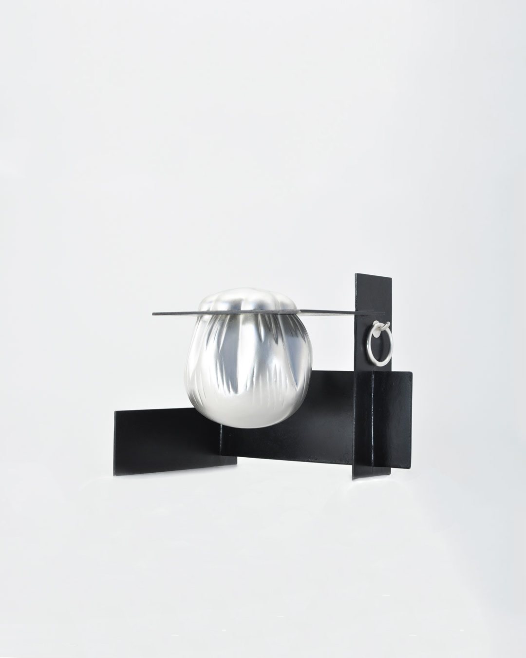 Anders Ljungberg, Bag Beneath #3, 2019, object; silver, steel, 275 x 215 x 210 mm, €7750