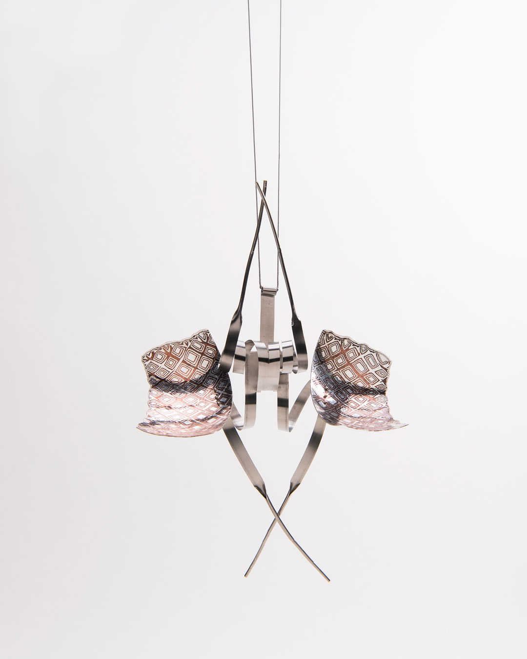 Andrea Wippermann, Mantis Religiosa, 2018, pendant; silver, copper, stainless steel, blackened silver, 180 x 120 x 65 mm, €4600