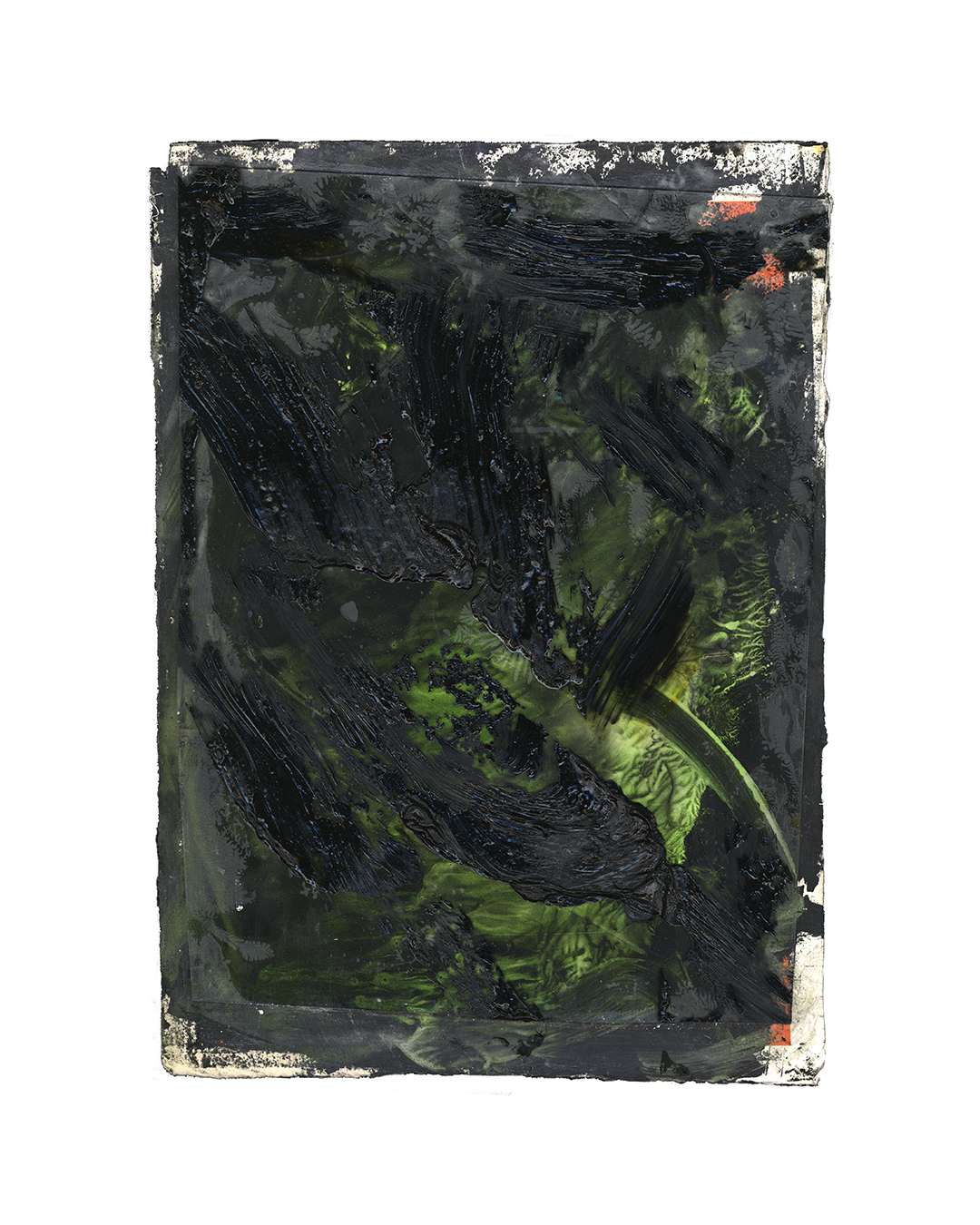 Piet Dieleman, untitled, 2020, painting, oil paint, pigment, glass, acrylic paint on paper, 395 x 285 mm, €930