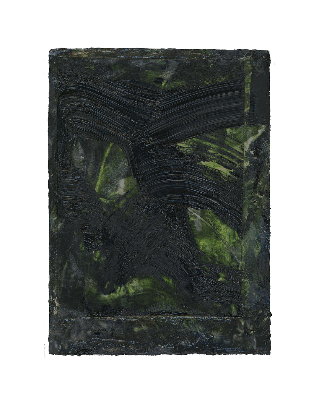 Piet Dieleman, untitled, 2020, painting, oil paint, pigment, glass, acrylic paint on paper, 395 x 285 mm, €930