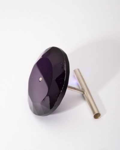 Herman Hermsen, untitled, 1986/2005, ring, silver, purple glass