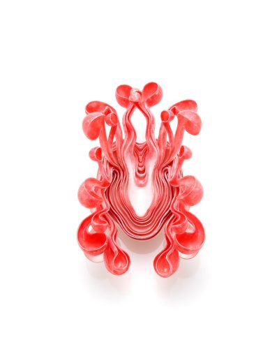 Minjung Cho, Red Uterus, 2023, brooch