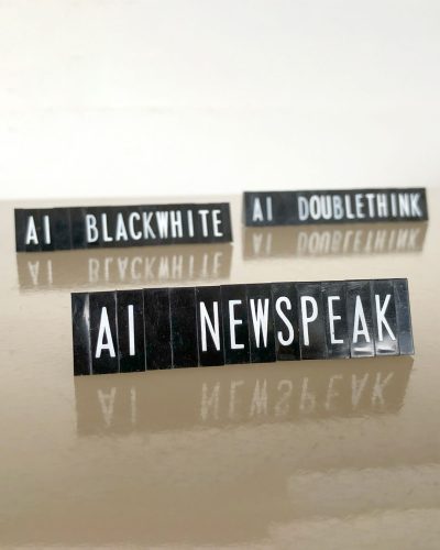 Christoph Zellweger, AI Doublethink, brooch, 2025