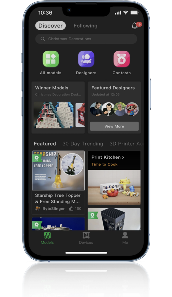 Bambu lab A1 app skærm