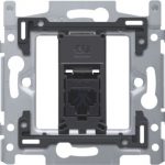 Inbouwraam met 1x RJ45 UTP cat.6, vlak, voor schroefbevestiging