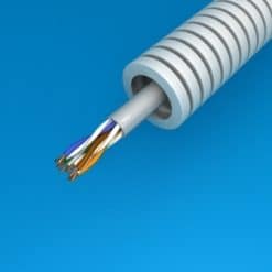 Flex voorbedrade buis 16mm + datakabel U/UTP CAT5e 4P PVC ( rol 100 meter )