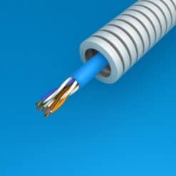 Flex voorbedrade buis 16mm + datakabel U/UTP CAT6 4P PVC ( rol 100 meter )