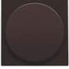 Centraalplaat voor universele draaiknopdimmer, dark brown