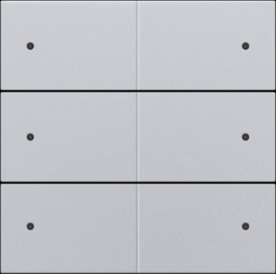 Centraalplaat voor 6-voudige potentiaalvrije drukknop 24 V met leds, sterling