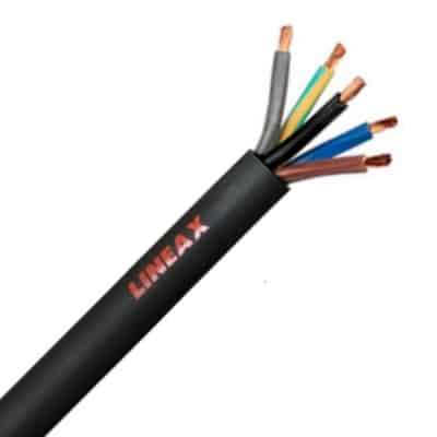 rubberkabel-neopreen CTMB H07RN-F ECA flexibel zwart 5G4mm² ( rol 100 meter )