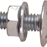 Laagbolkopschroeven met zaaggleuven en moer M6*12/20mm (100 stuks)