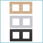 Niko afdekplaat (71mm) 2-voudig horizontaal