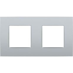 Afdekplaat (71mm) 2-voudig horizontaal, sterling