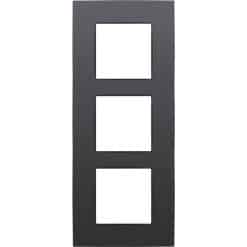 Afdekplaat (60mm) 3-voudig verticaal, antraciet