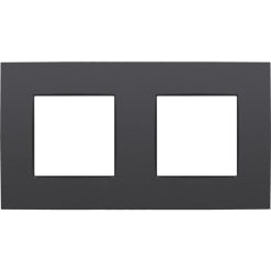 Afdekplaat (71mm) 2-voudig horizontaal, antraciet